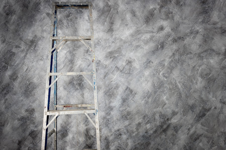 aluminum stair background color paint concrete Loft style on wallの写真素材