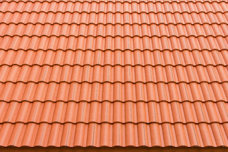 home building construction roof tiles  concrete. orange color
