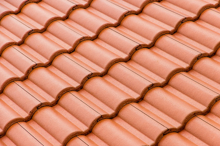 home building construction roof tiles  concrete. orange color