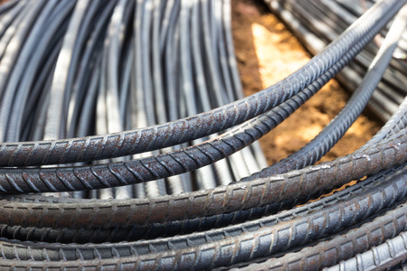 industry reinforcement steel bars used in construction.の写真素材