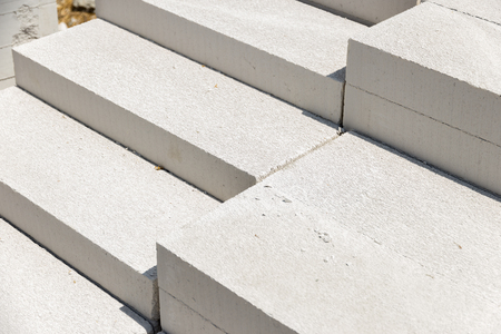 industry construction building autoclaved aerated concrete wallの写真素材