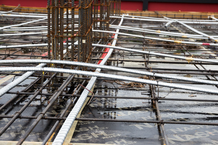 NAKHONRATCHASIMA, THAILAND - JULY 29, 2016: industrial construction working on Post-Tension in site...