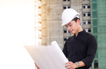 people portrait men engineering work in site  constructionの写真素材