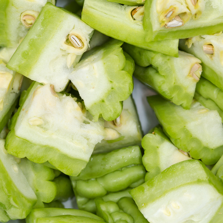 closeup background Gourd Bitter taste vegetablesの写真素材