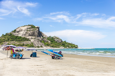 Jetski on the beach in thailand of holiday seasonの写真素材
