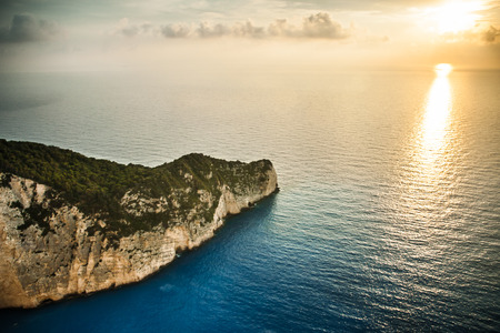 Sunset at greek island, Zakynthosの写真素材