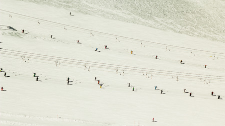 Kitzsteinhorn ski resort in Alpsの写真素材