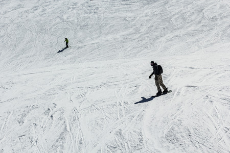 Skier in Alpsの写真素材