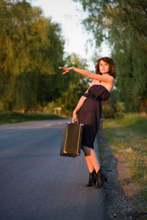 waiting womanの写真素材