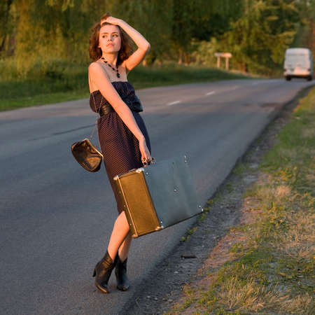 waiting womanの写真素材