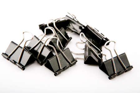 The binder big office paperclips isolated