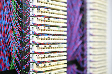 Close up of network server