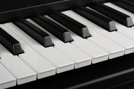 Close up of the piano keys