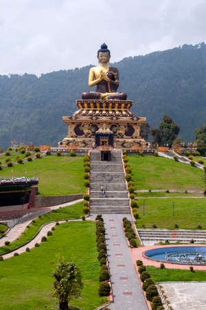 Buddha statue in Tathagata Tsal, Sikkim. The Buddha Park of Ravangla, Sikkim May 02, 2015のeditorial素材