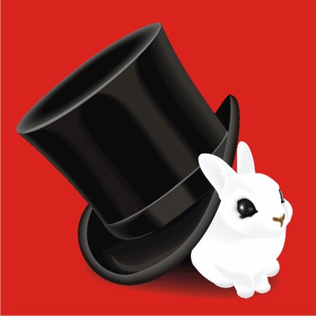 hat with rabbitのイラスト素材