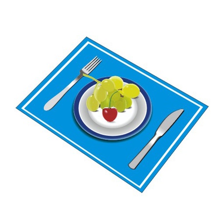 Knife plate and fork with grapes and cherryのイラスト素材