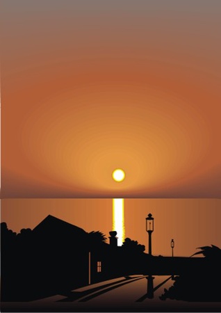 Village_on_dawnのイラスト素材