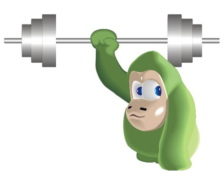 monkey_with_a_barのイラスト素材