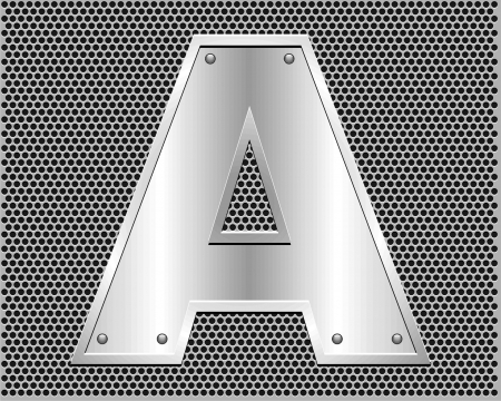 metal letter Aのイラスト素材