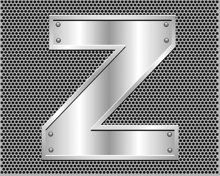 metal letter Zのイラスト素材