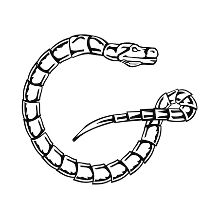 Letter snake Gのイラスト素材