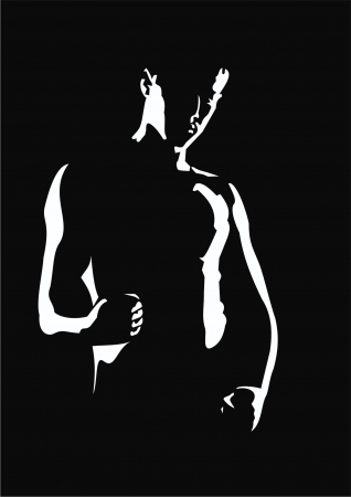 silhouette of a manのイラスト素材