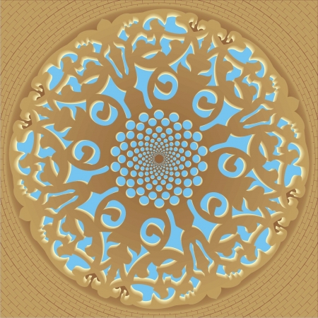 patterned dome of the mosqueのイラスト素材