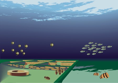 underwater archeologyのイラスト素材