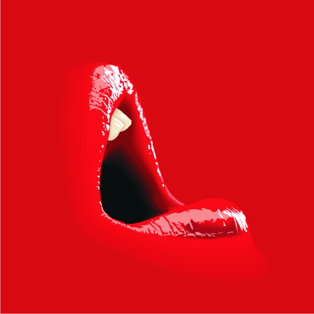 lips with a red backgroundのイラスト素材