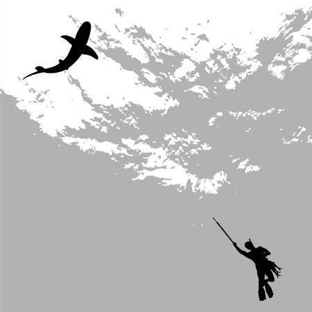 underwater hunterのイラスト素材