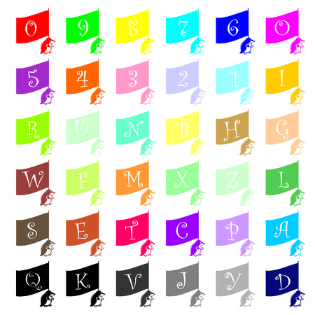 hedgehog with alphabetのイラスト素材