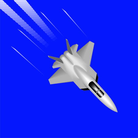 fighter in flightのイラスト素材