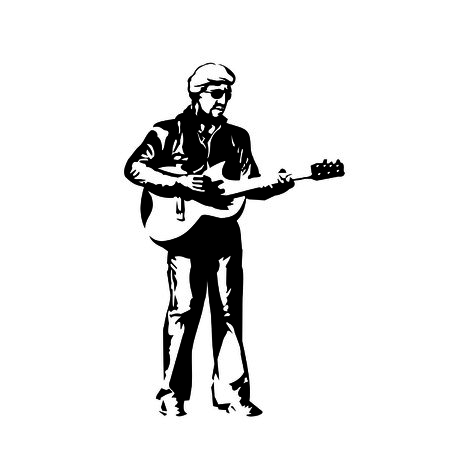 Bard with a guitarのイラスト素材