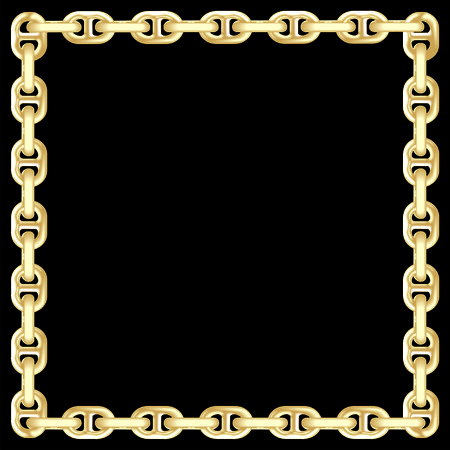 chain borders in black backgroundのイラスト素材