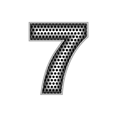 metal letters 7のイラスト素材