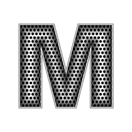 metal letters Mのイラスト素材