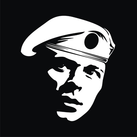 male face commandoのイラスト素材