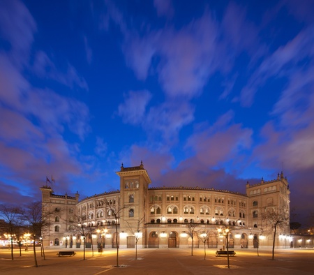 Bullring in Madrid, Las Ventas, situated at Plaza de torros  It is the bigest bullring in Spain のeditorial素材