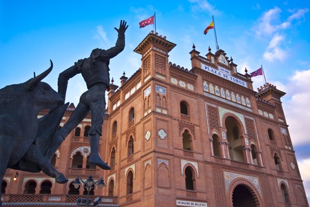 Bullring in Madrid, Las Ventas, situated at Plaza de torros  It is the bigest bullring in Spain のeditorial素材