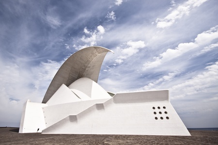 Auditorio de Tenerife - futuristic building designed by Santiago Calatrava Valls  Santa Cruz de Tenerife, Spain  Photo taken  24th of May 2011 のeditorial素材