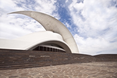 Auditorio de Tenerife - futuristic building designed by Santiago Calatrava Valls  Santa Cruz de Tenerife, Spain  Photo taken  24th of May 2011 のeditorial素材