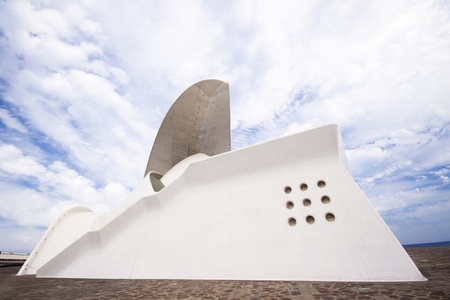 Auditorio de Tenerife - futuristic building designed by Santiago Calatrava Valls  Santa Cruz de Tenerife, Spain  Photo taken  24th of May 2011 のeditorial素材