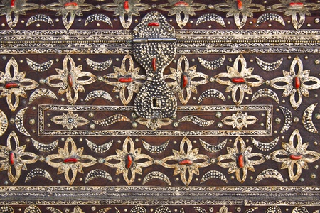 Detail from the traditional arabic jewellery boxの写真素材