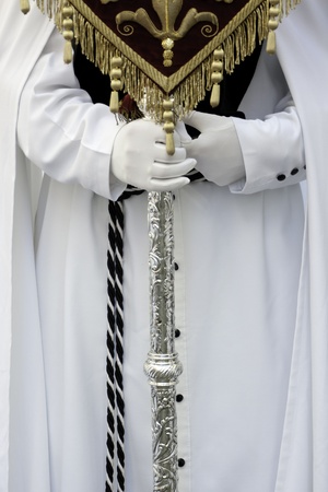 The extraordinarily  Christianprocession of the Semana Santa  Holy Week  in Andalusia, Spain のeditorial素材