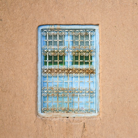 Colorful moroccan rural window with traditional pattern.の写真素材