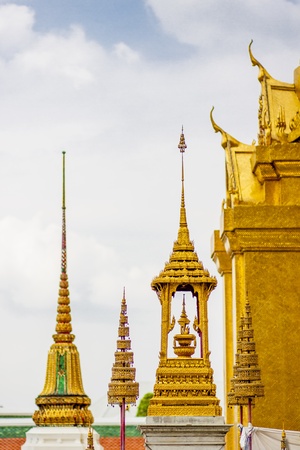 Thailand - Bangkok - Temple -  Wat Phra Kaew - famous for golden pagoda の写真素材
