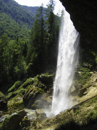 Pericnik waterfall, Julian Alps, Sloveniaの写真素材