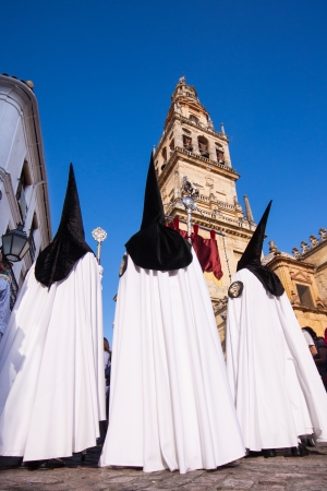 The extraordinarily  Christian
procession of the Semana Santa (Holy Week) in Cordoba, Spain.の写真素材