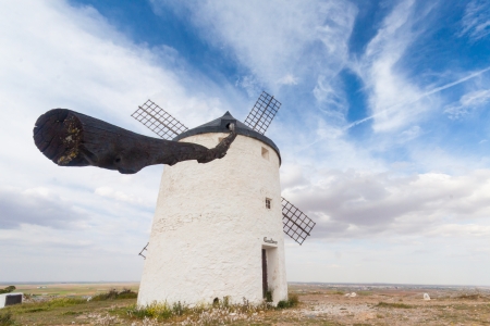 Vintage widnmills in the mainland of La Mancha, Consuegra, Spain.の写真素材
