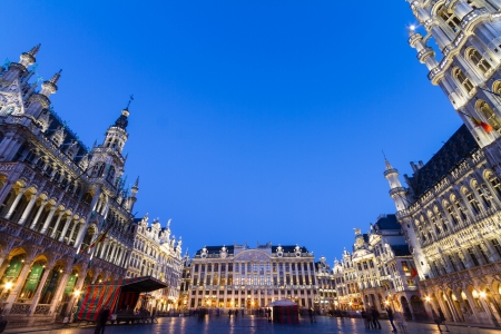 Grote Markt - The main square and Town hall of Brussels, Belgium, Europe.のeditorial素材